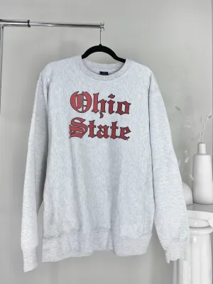 VINTAGE OHIO STATE LIGHT GREY CREWNECK