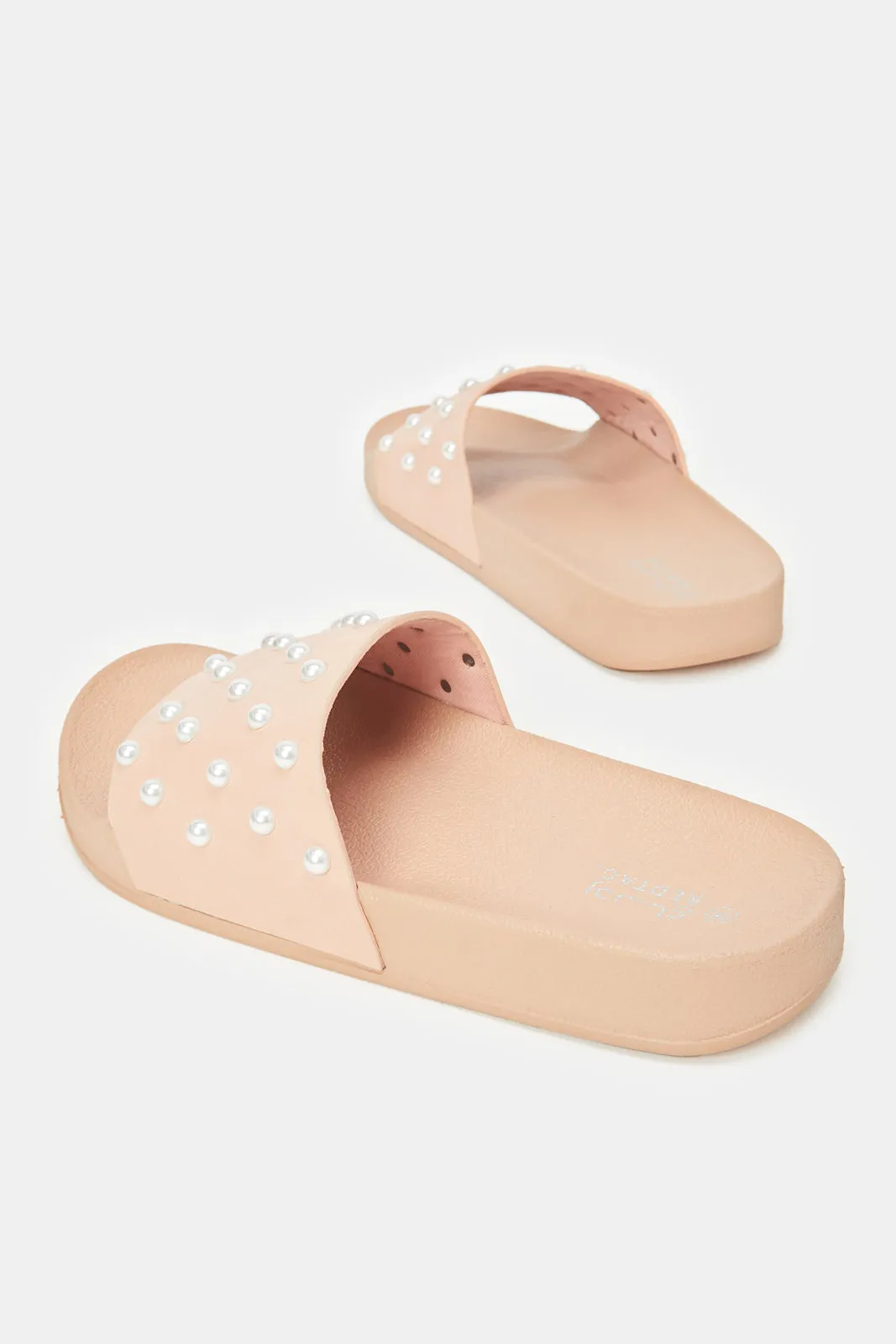 Women Pink Pearl Slide