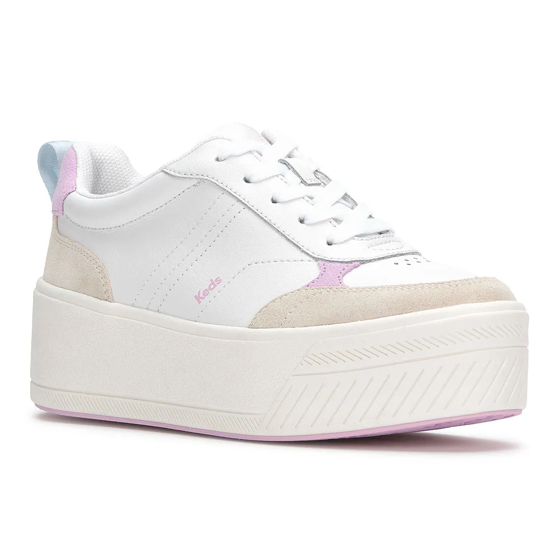 Women's Skyler II Leather/Suede White/Blue/Lilac (WH68429-SKYII7110)