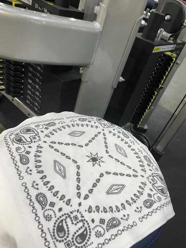 Workout Towel - Paisley Grey - 12 X 34