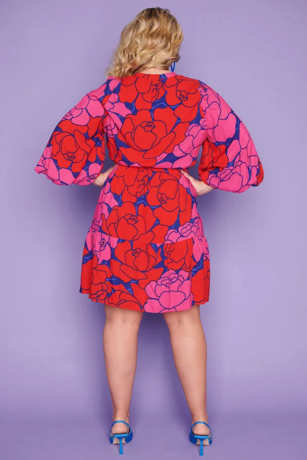 Zale Pink Peonies Dress